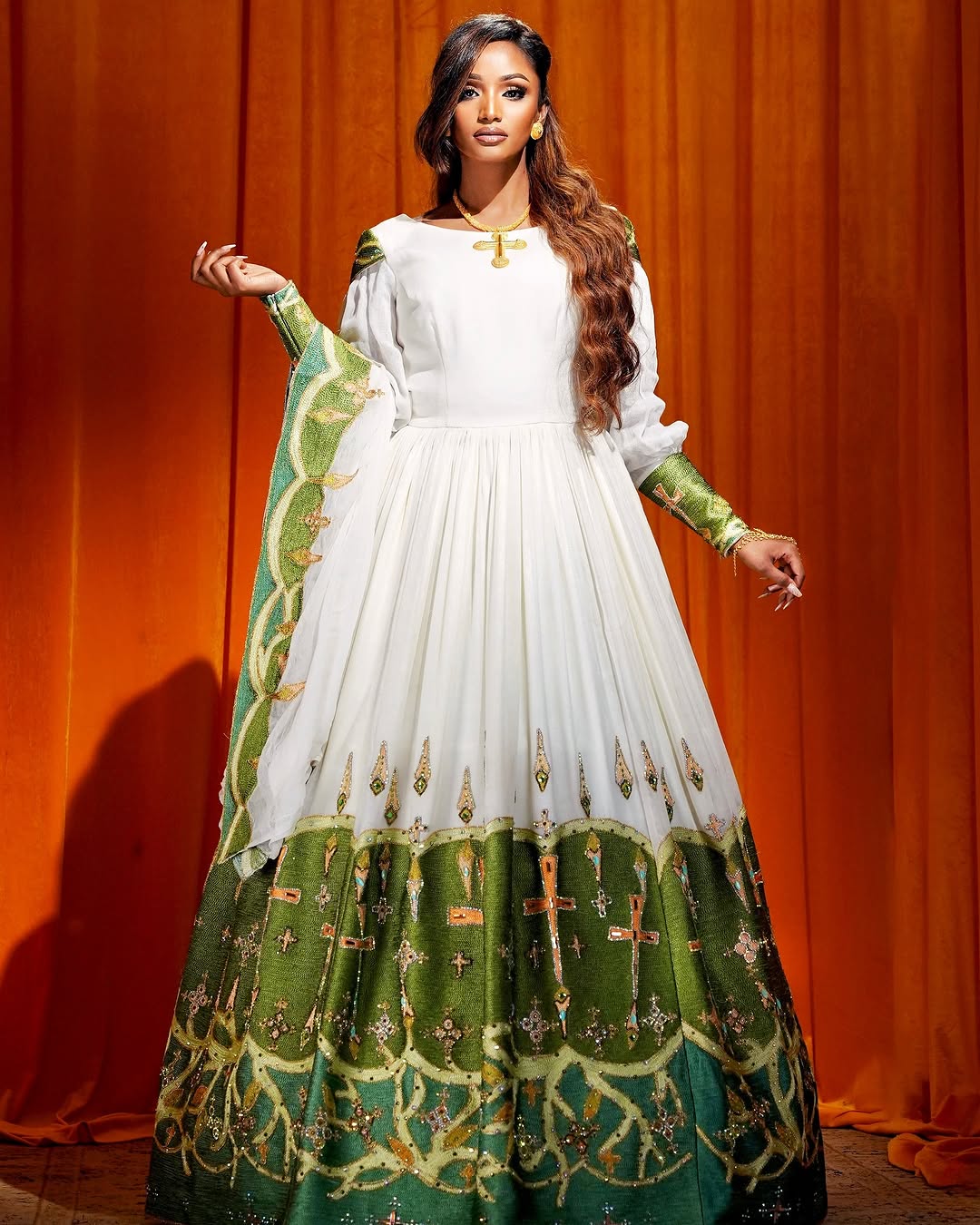 Timeless Elegance A Modern Habesha Dress