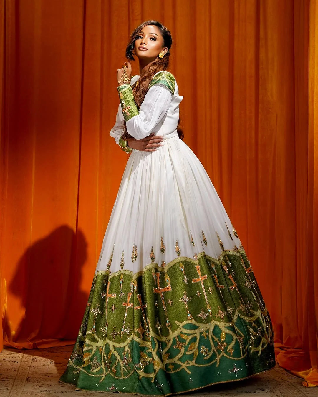 Timeless Elegance A Modern Habesha Dress