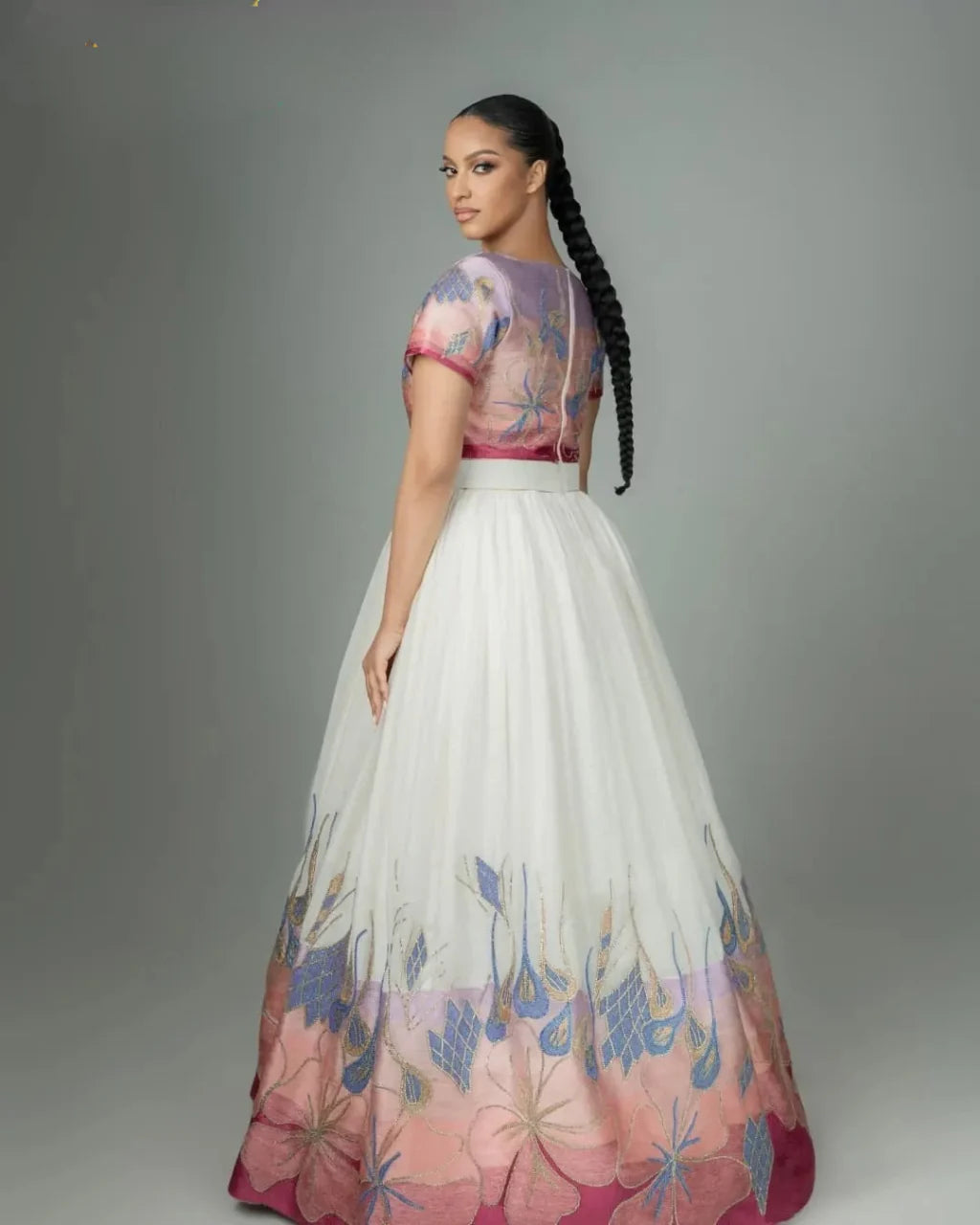 Elegant Unity A Contemporary Habesha Attire for Couples