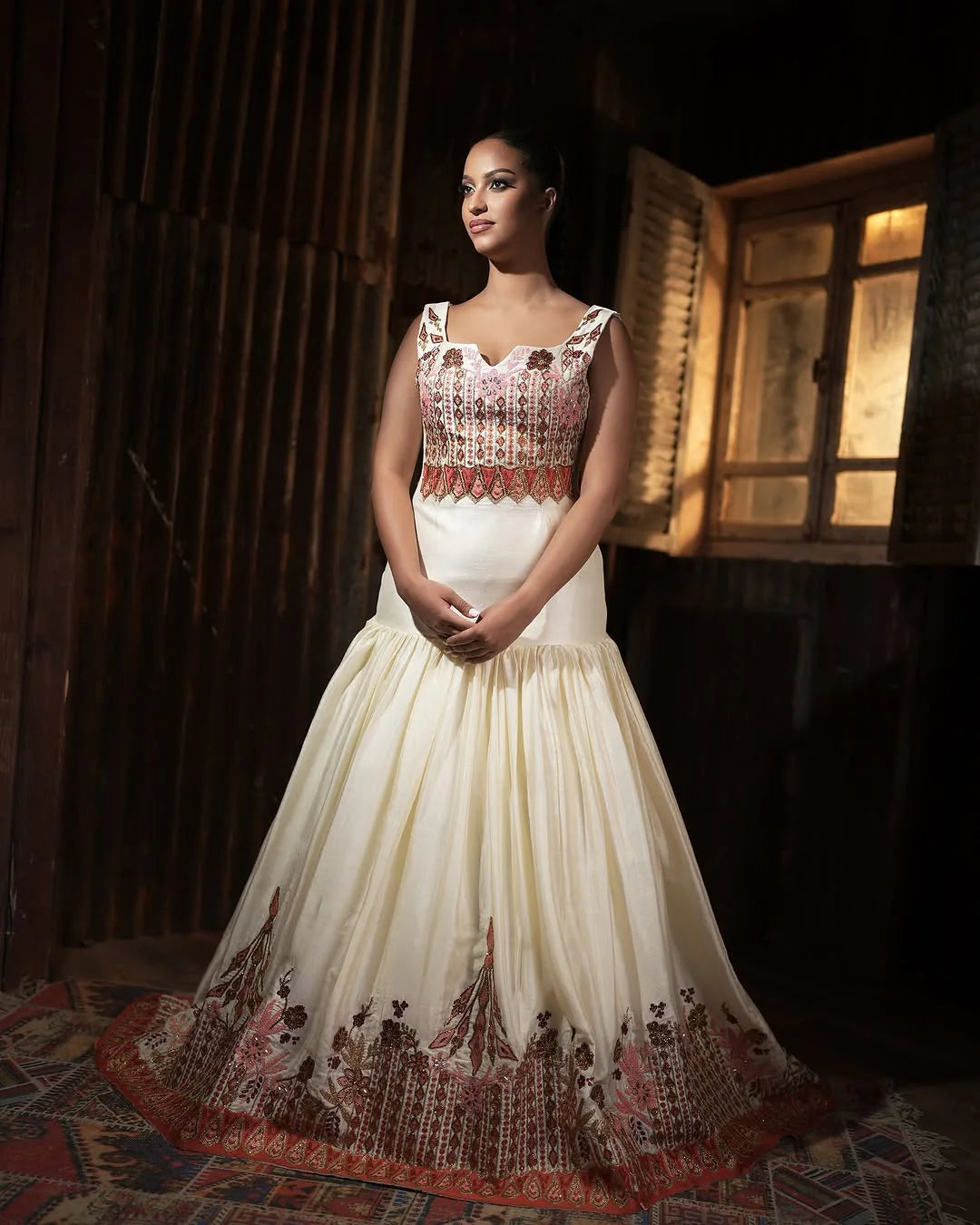 Cultural Elegance A Chic Habesha Attire for Couples