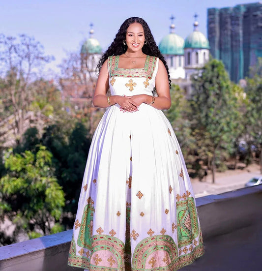 Elegant Expressions Vibrant Habesha Gowns for Special Occasions