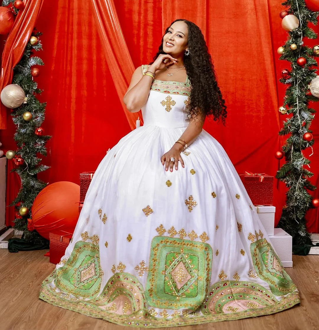 Elegant Expressions Vibrant Habesha Gowns for Special Occasions
