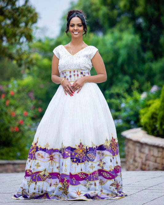 Beautiful Habesha Dress with Rich Embroidery