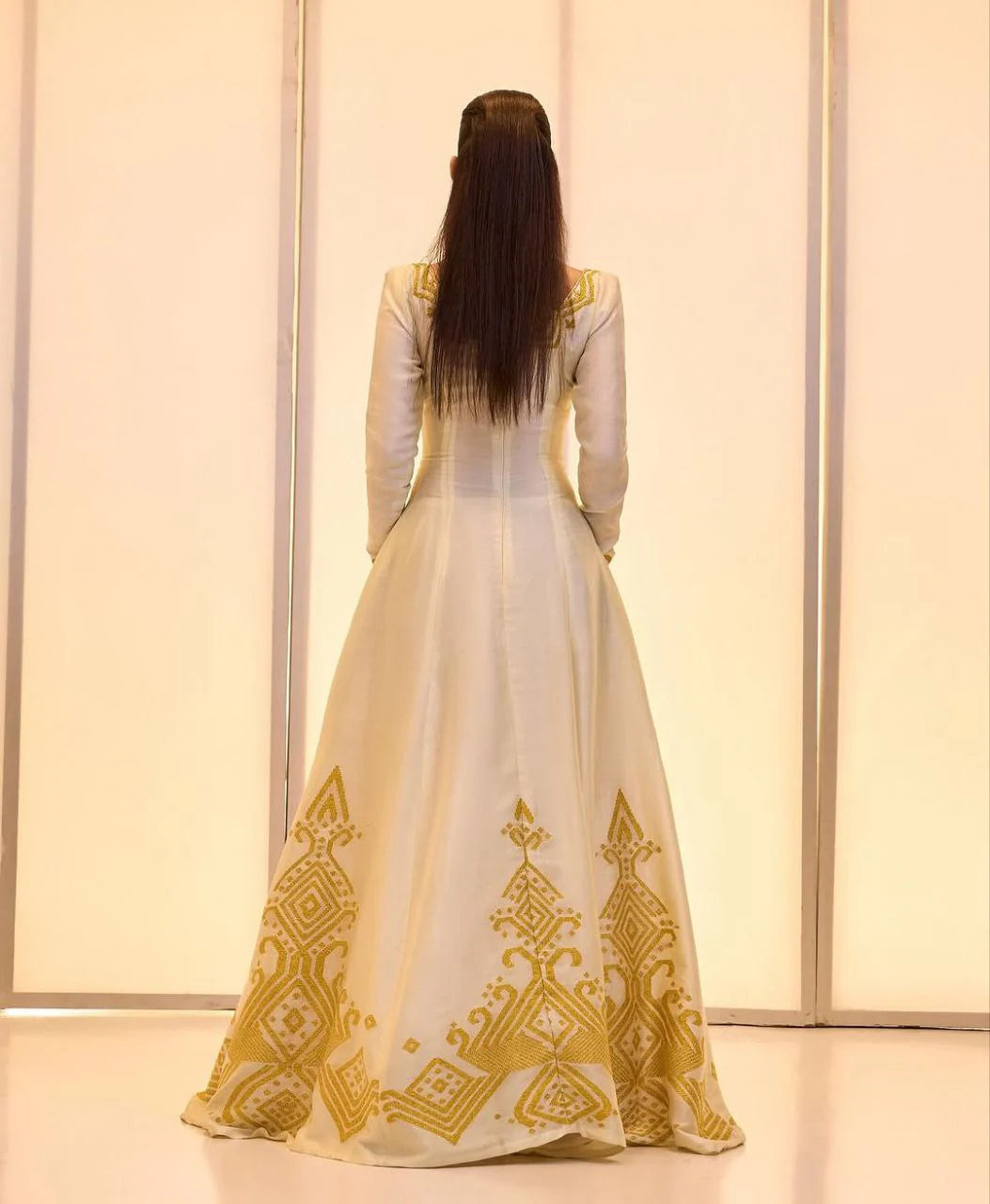 Elegant Habesha Dress with Vibrant Colors and Embroidery