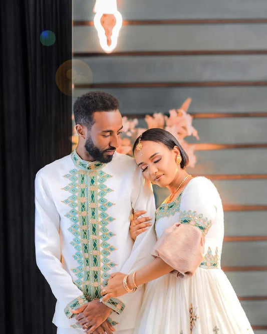 Stunning Wedding: Habesha Couples Outfit