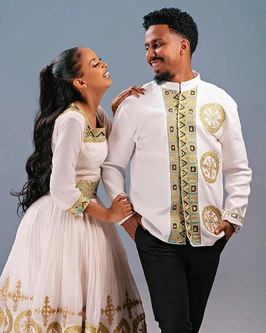 Gorgeous wedding Habesha couples outfit