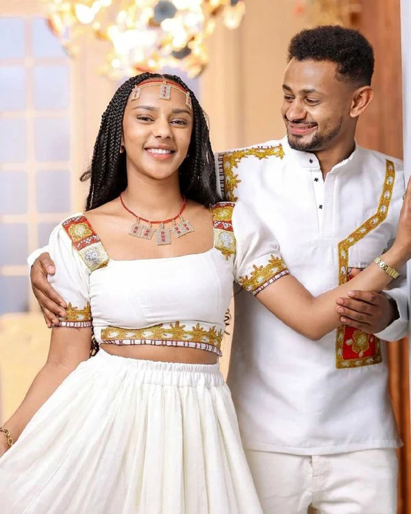 Embracing Vibrant Traditions of Oromo Dress: Modern Couples' Outfits