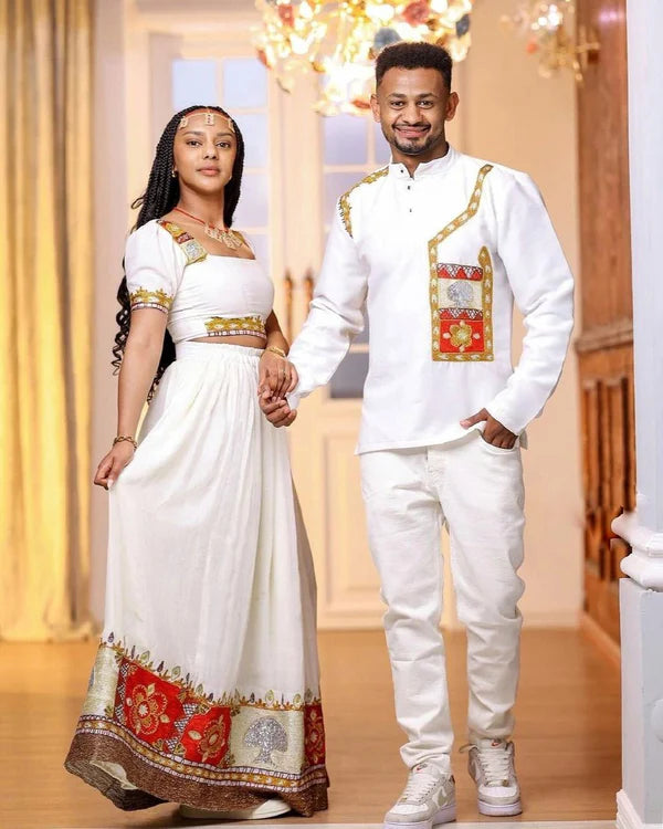 Embracing Vibrant Traditions of Oromo Dress: Modern Couples' Outfits