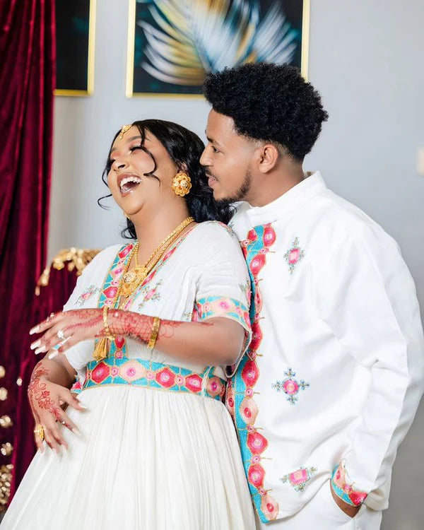Stunning Habesha Couples Outfit for Weddings