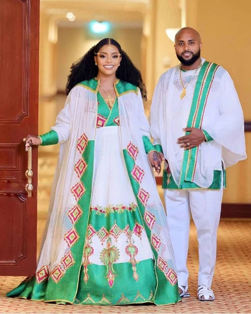 Couples' Habesha Wedding Cloth