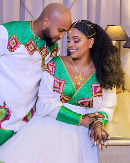 Couples' Habesha Wedding Cloth
