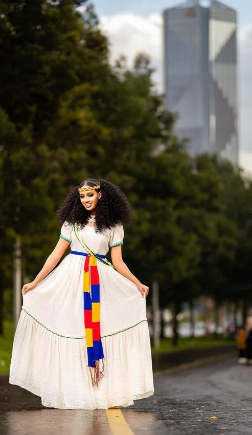 Simple Traditional Habesha Dress Handwoven Habesha Kemis Modern Habesha Libs Dress