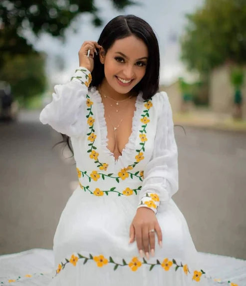 Simple Habesha Attire Handcrafted Habesha Dress Modern Habesha Garment