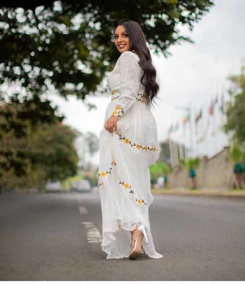 Simple Habesha Attire Handcrafted Habesha Dress Modern Habesha Garment