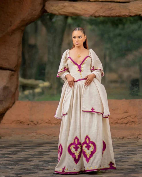 Simple Habesha Attire Handwoven Habesha Kemis Contemporary Traditional Garment  Habesha Dress