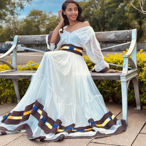 Shoa Oromo attire, Habesha traditional garment, Habesha outfit, contemporary Habesha Kemis
