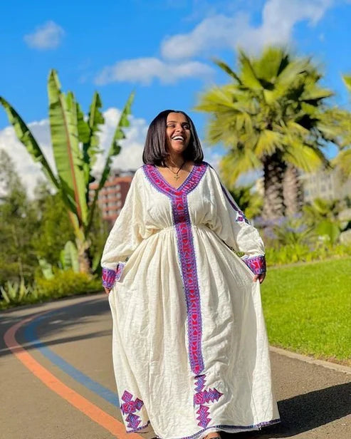 Contemporary Habesha Kemis, handwoven Habesha Libs, stylish Habesha attire, traditional Habesha dress
