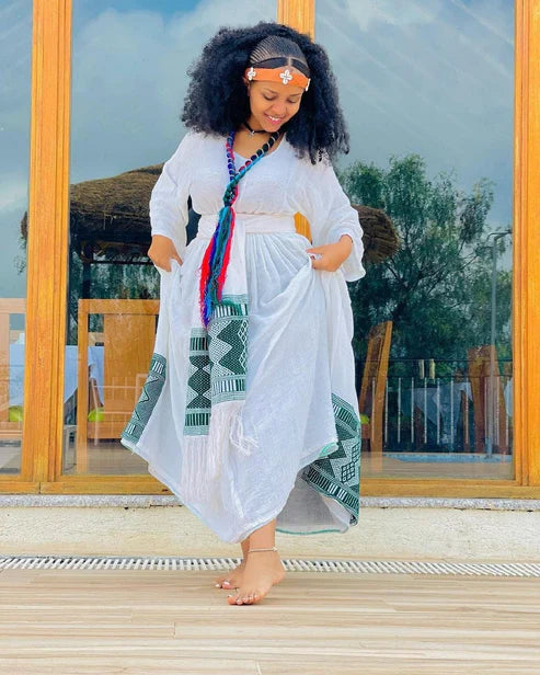 Beautiful Habesha Kemis, exquisite Habesha Libs, elegant Habesha attire, traditional Habesha gown