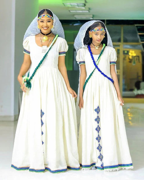 Simple Habesha Kemis for New Year, handwoven Habesha Libs, modern Habesha attire