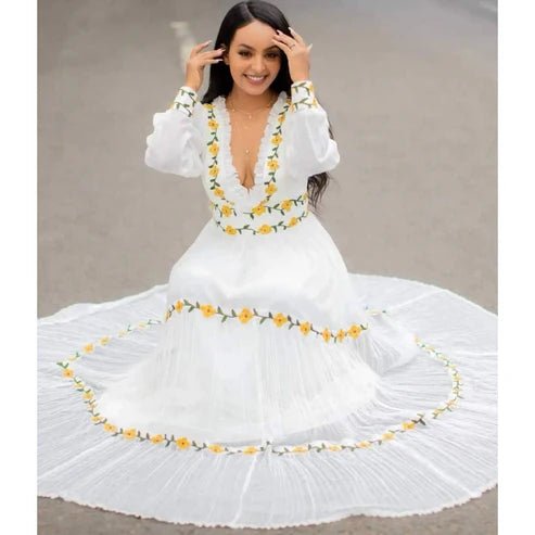 Simple Habesha Attire Handcrafted Habesha Dress Modern Habesha Garment