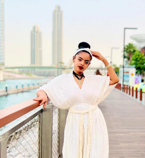 Simple Habesha attire, handwoven Habesha Kemis, contemporary Habesha Libs