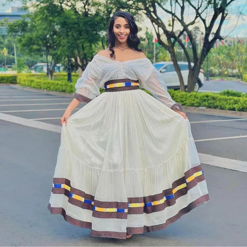 Shoa Oromo attire, Habesha traditional garment, Habesha outfit, contemporary Habesha Kemis
