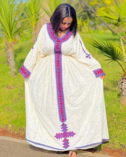 Contemporary Habesha Kemis, handwoven Habesha Libs, stylish Habesha attire, traditional Habesha dress