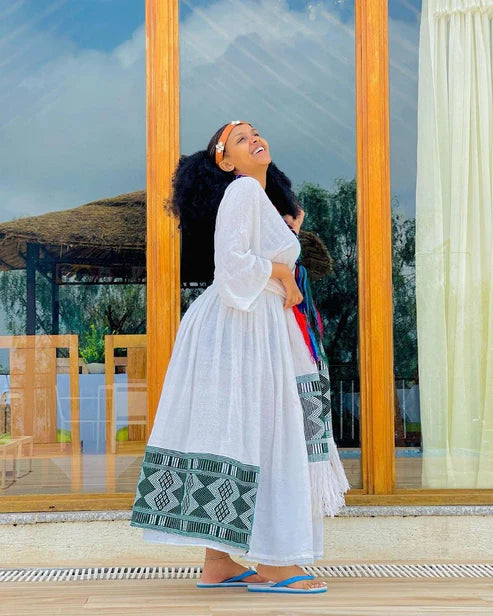 Beautiful Habesha Kemis, exquisite Habesha Libs, elegant Habesha attire, traditional Habesha gown