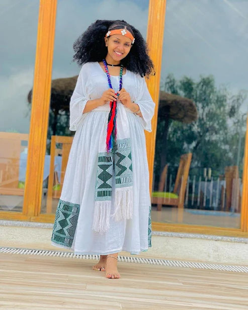 Beautiful Habesha Kemis, exquisite Habesha Libs, elegant Habesha attire, traditional Habesha gown
