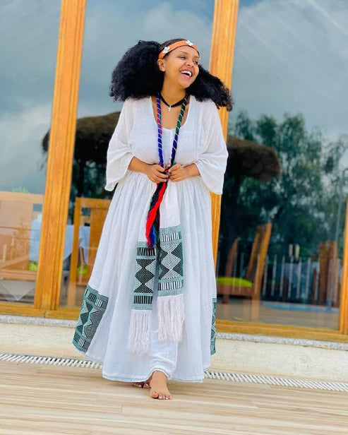 Beautiful Habesha Kemis, exquisite Habesha Libs, elegant Habesha attire, traditional Habesha gown