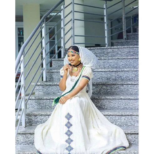 Simple Habesha Kemis for New Year, handwoven Habesha Libs, modern Habesha attire