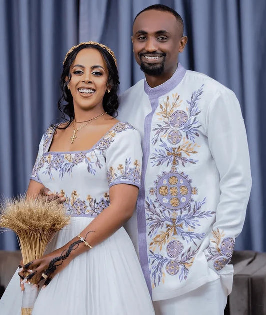 Stunning Habesha Couples Ensemble for Weddings.