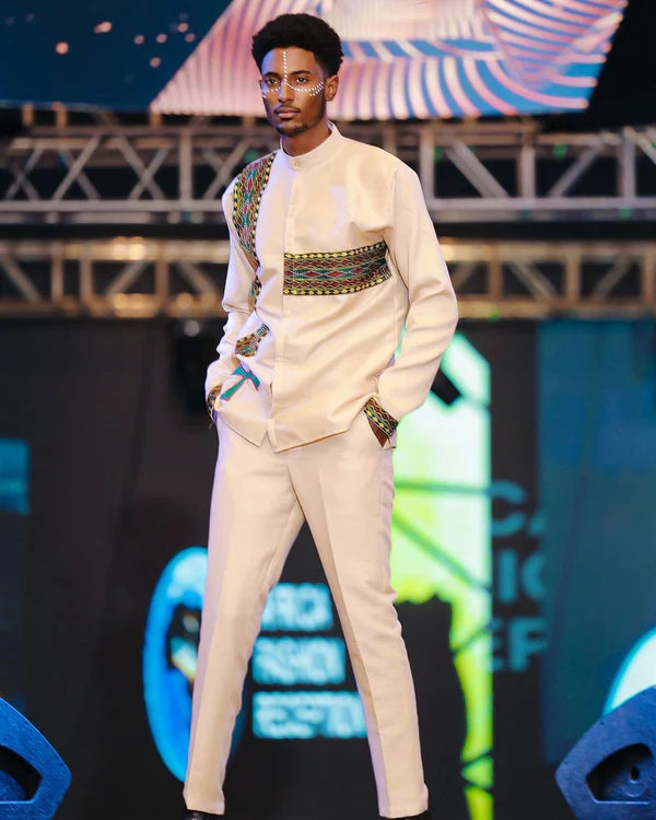 Refined Minimalism in Habesha Shirt Contemporary Habesha Men's Attire