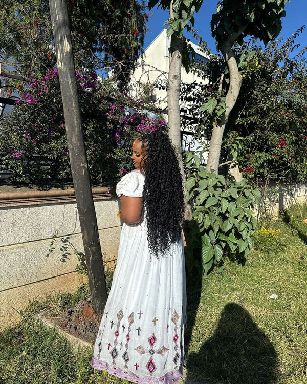 Featuring Intricate Handmade Habesha Dress Ornaments.