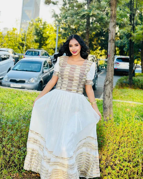 Alluring Colorful Traditional Ethiopian Dress
